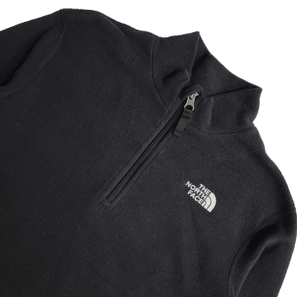 The North Face Black 1/4 Zip Fleece Y2K UK Boy's Size L