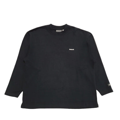 Reebok Essentials Spell Out  Vintage Y2K Black Sweatshirt Women's Size UK 14