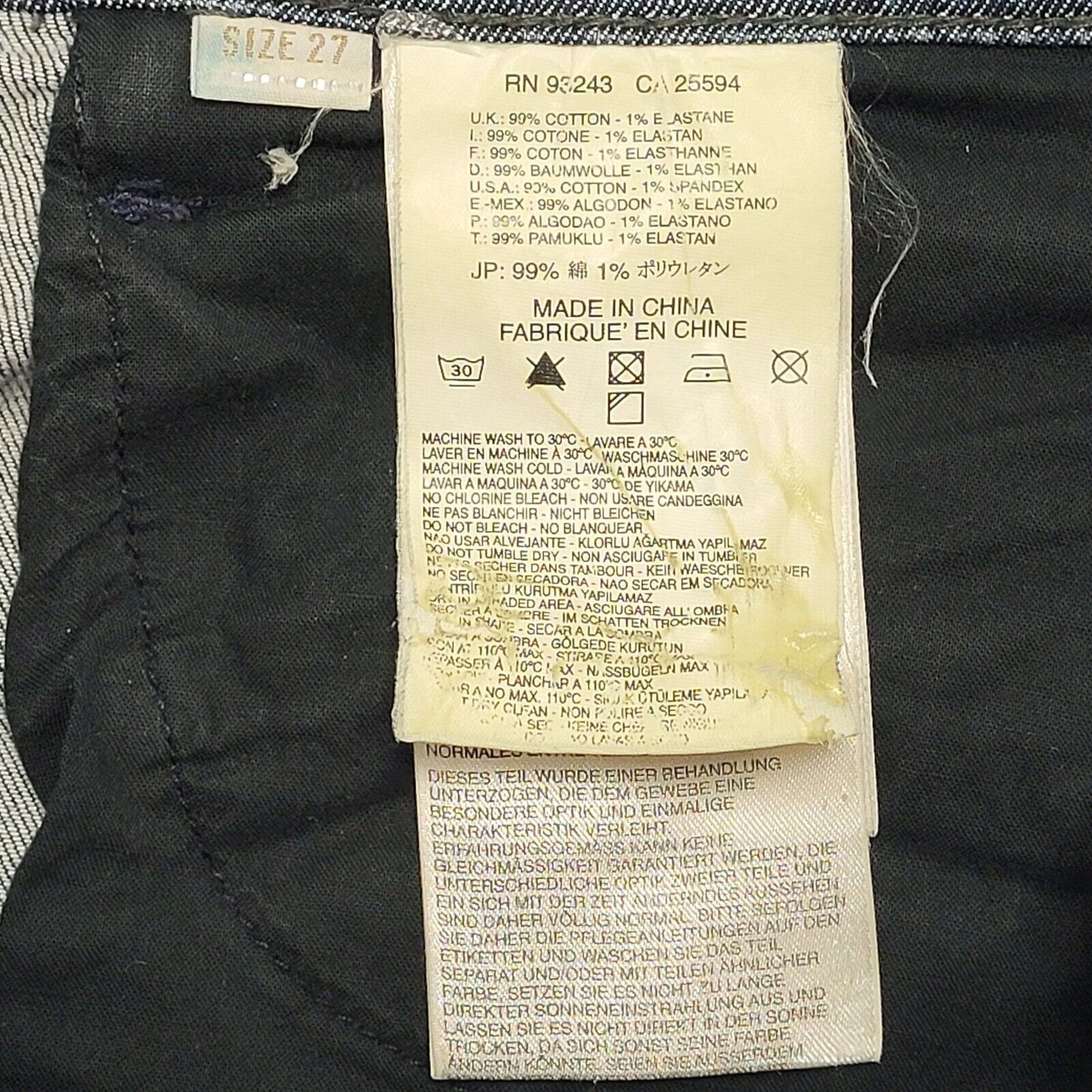 Diesel Dark Blue Denim Mini Skirt Uk Women's W30