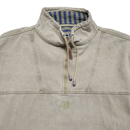Deal Vintage 90's Beige 1/4 Zip Sweatshirt Uk Men's Size XXL