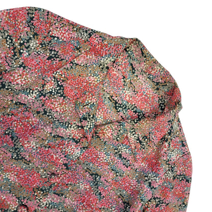 70s Vintage Pink Patterned Long Sleeved Shift Dress Women's 14/16