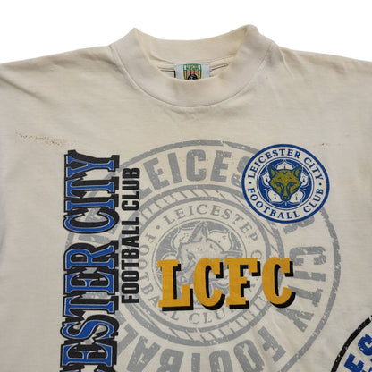 Vintage Leicester City 90s LCFC White T-Shirt Uk Men's Size M