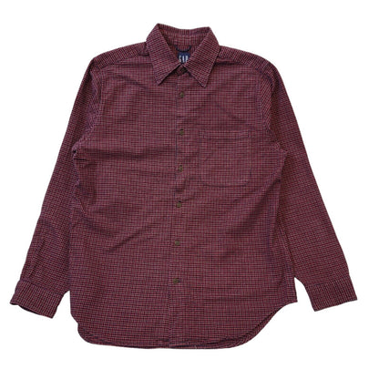 Gap 90s Vintage Red & Blue Checked Oversized Long Sleeve Shirt Men's Size Small
