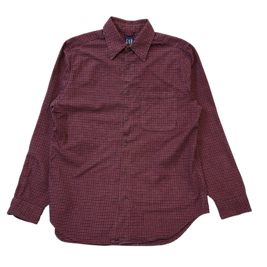 Gap 90s Vintage Red & Blue Checked Oversized Long Sleeve Shirt Men's Size Small