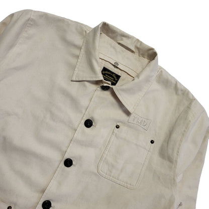 The Basement x TMD Collaboration Cream Button-Up Cotton Jacket Men's Size Large