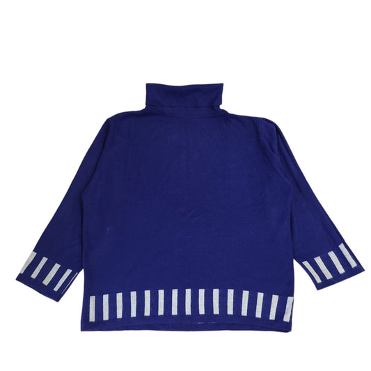 St Michael Vintage 90's Blue & White Jumper UK Women's Size 6