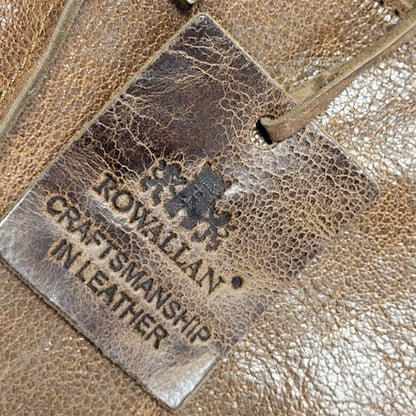 Rowallen Brown Vintage Leather Satchel/Top Handle Bag Uk Women's 13" x 10"
