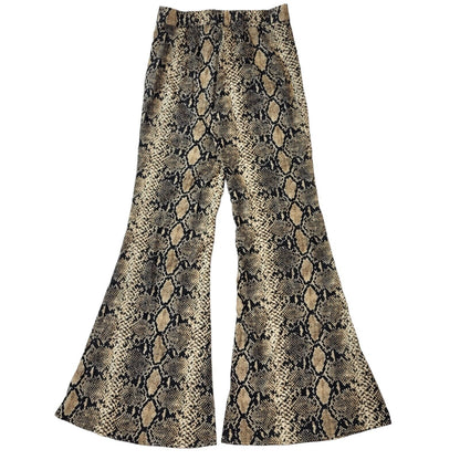 AX Paris Snake Print Flared Trousers Women's Size 8 W26 L32 BNWT