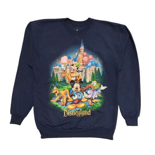 Disneyland Resort 90's Blue Mickey Crew Neck Sweatshirt Uk Men's Size Medium