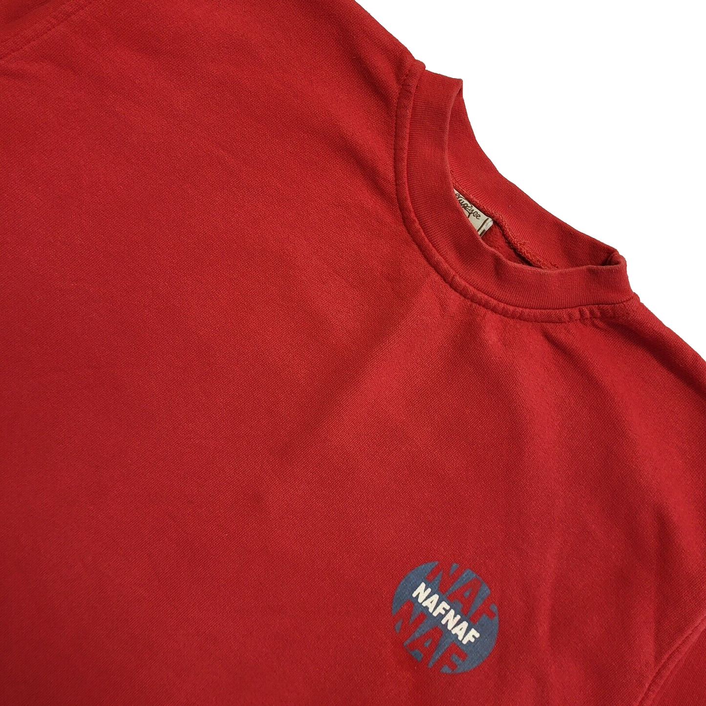 Naf Naf Vintage 90's Red Over-sized Sweatshirt Uk Women's Size M