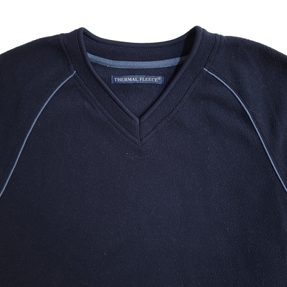 St Barrard Blue Thermal Fleece Vintage Y2K Sweatshirt UK Men's Size S