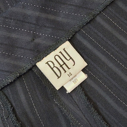 Bay Black Y2K Vintage Striped Bootcut Trousers Women's Size 14 W32 L31