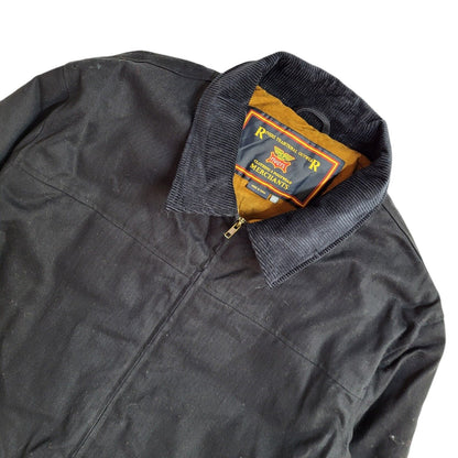 Rivers Vintage 80s Black Zipped Bomber Jacket Uk Men's Size XL