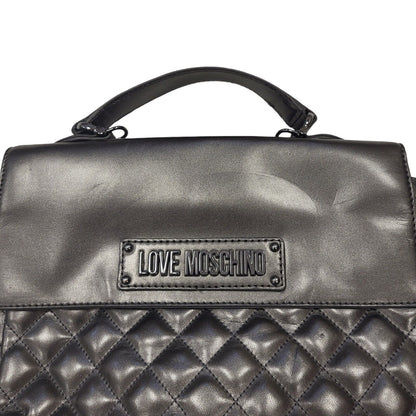Moschino Grey Faux Leather Small Hand Bag Uk Women's Size  11" x 9"