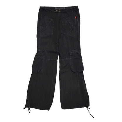 Baggy Black Cargo Pants Womens W32