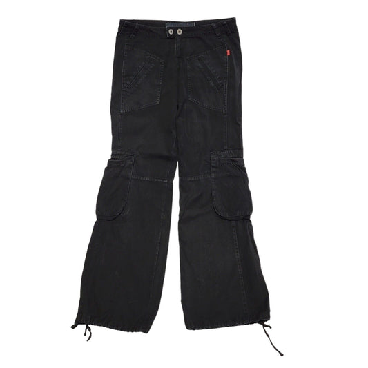 Baggy Black Cargo Pants Womens W32