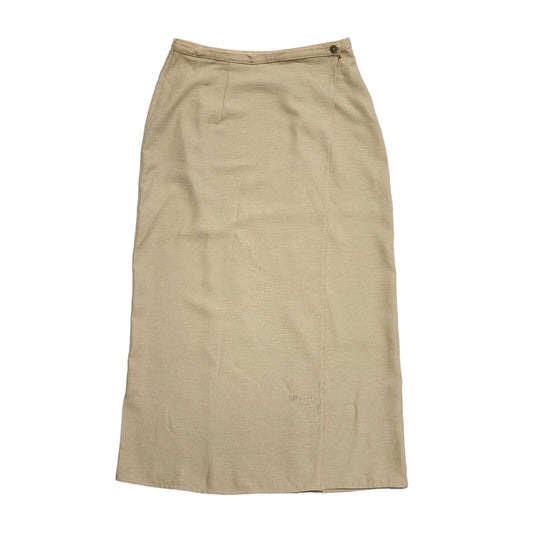 Dorothy Perkins 90s Beige Front Split Skirt Uk Women's Size 14 W32