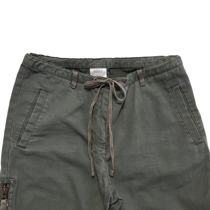 Next Green 90s Vintage Straight Leg Casual Trousers Uk Women's 8 W26 L25
