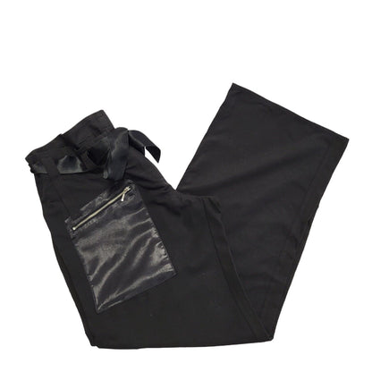 New Look Vintage Y2k Black Flared Leg Trousers Uk Women's Size 14 W32 L31