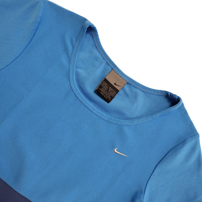 Nike Vintage Y2K Blue Short Sleeve Sports T-Shirt Womens UK L