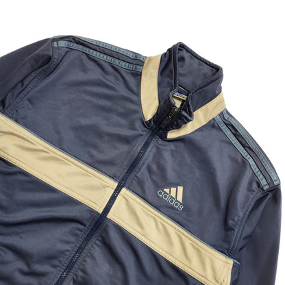 Adidas 90s Vintage Blue & White Track Jacket Uk Men's Size S