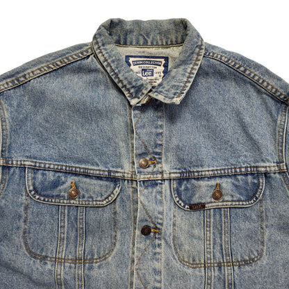 Lee Brickseller Vintage 90s Mid Blue Denim Jacket Uk Men's Size Large