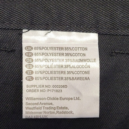 Dickies Black Straight Leg Workwear Trousers Men's Size XL W36 L32