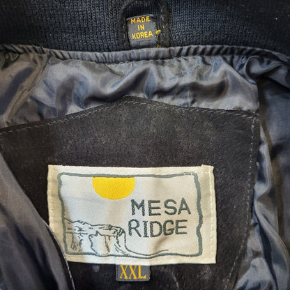 Mesa Ridge 90s Vintage Black Zip Up Suede Jacket Men's Size 2XL