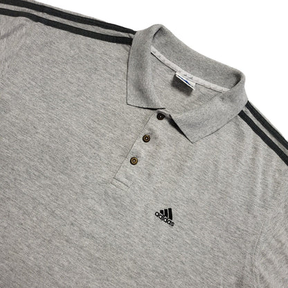 Adidas Vintage 90s Grey Polo Shirt Uk Men's Size Large