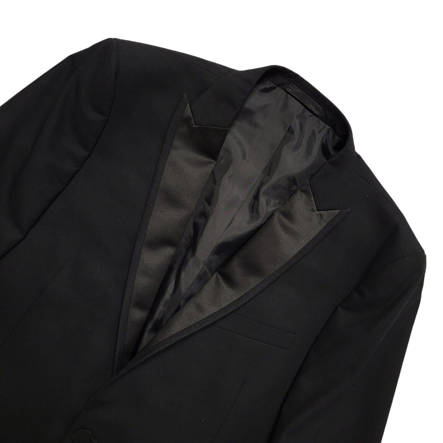 Moss London Black Y2k Blazer Suit Jacket Uk Men's Size Large 42"