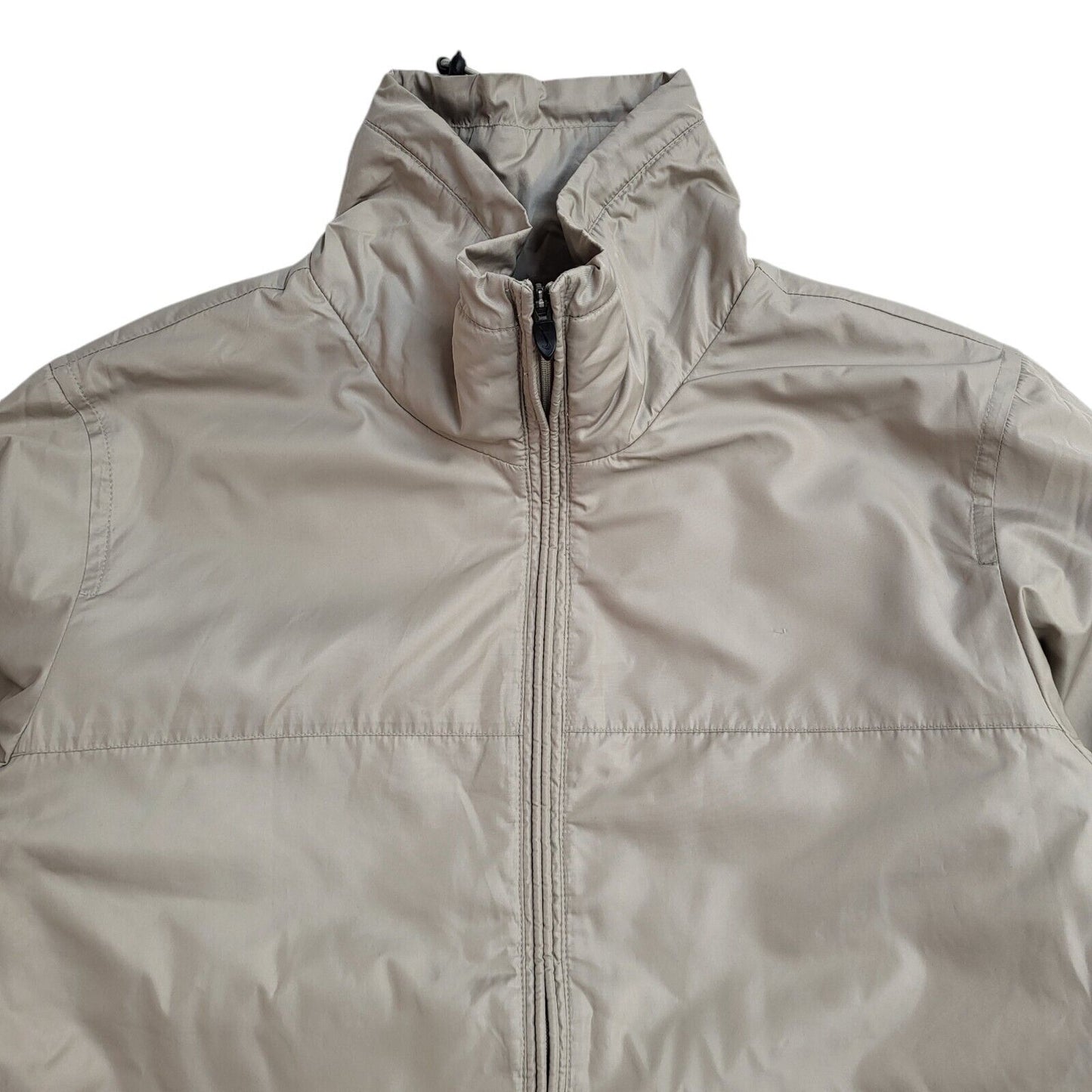 Nike Y2K Beige Zipped Sports Windbreaker Jacket Uk Men's Size S