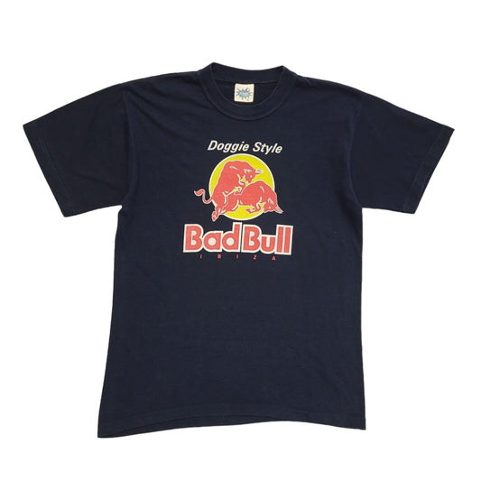 Planet Vintage Y2K Blue Badbull Ibiza Doggie Style Short Sleeve T-Shirt Womens M