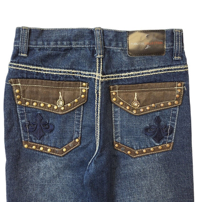 FUBU Jeans Y2k Vintage Blue Straight Denim Jeans UK 8 W26 L28