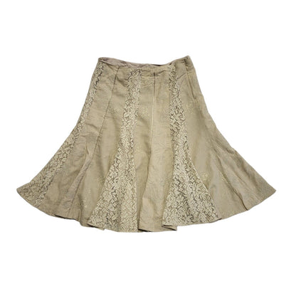 Next Vintage 90s Beige Side Zip Skirt Uk Women's Size 14