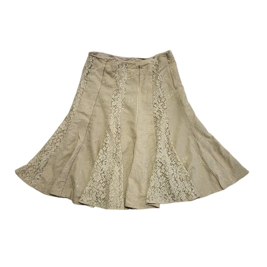 Next Vintage 90s Beige Side Zip Skirt Uk Women's Size 14