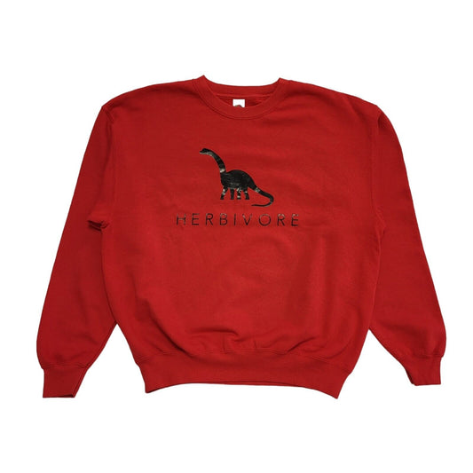 Fruit Of The Loom Vintage 90's Red Herbivore Sweatshirt Womens UK Size L