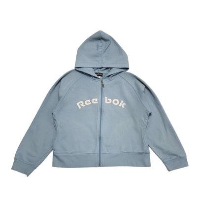 Reebok Light Blue Zipped Sweatshirt Hoodie Uk Women's Size 14