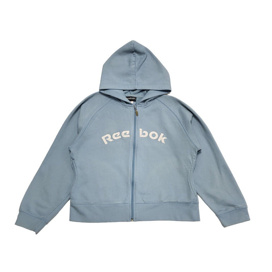 Reebok Light Blue Zipped Sweatshirt Hoodie Uk Women's Size 14