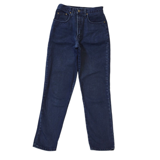 Etam 90s Vintage Dark Blue Tapered Denim Jeans Women's Size 10 W28 L30