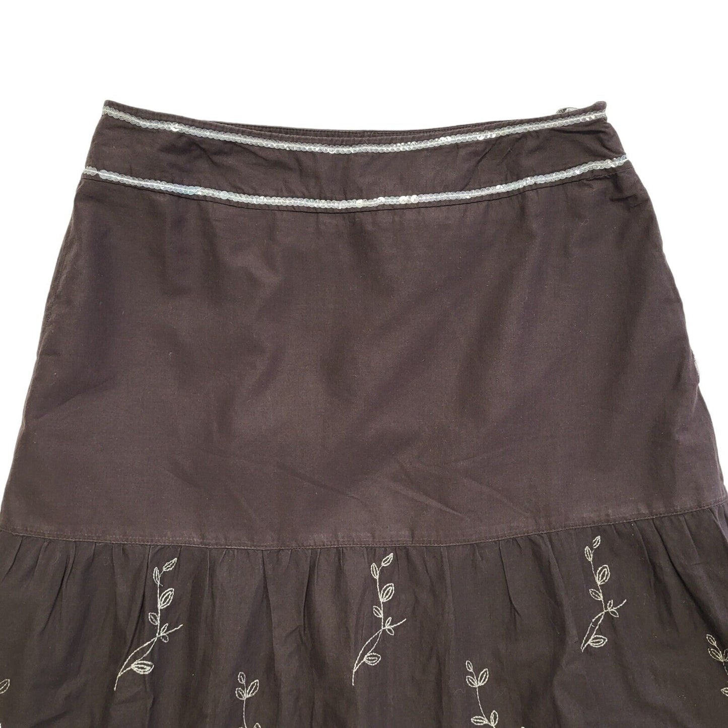 Sixth Sense Brown Vintage Y2K  Pleated Skirt Uk Women's Size 14 W32