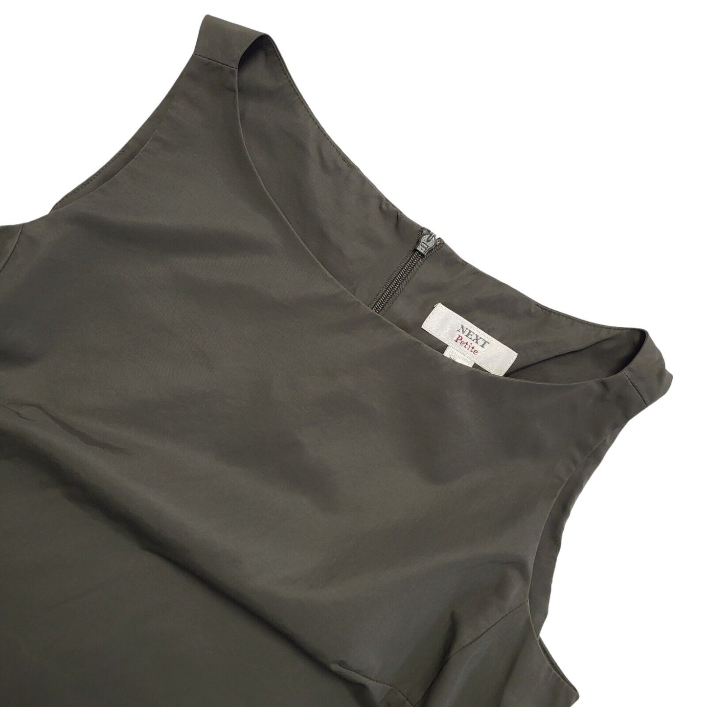 Next Petite Y2K Green Short Sleeveless Tank Dress UK Size 10