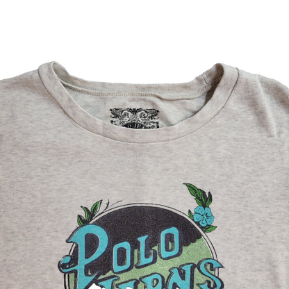 Polo Jeans Vintage 90s Grey T-Shirt Uk Women's Size Medium