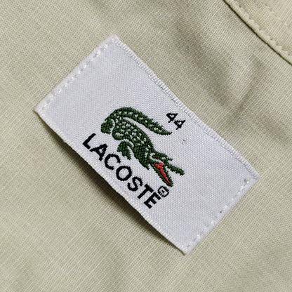 Lacoste Vintage Y2K Green Regular Fit Long Sleeve Shirt Mens UK Size XL