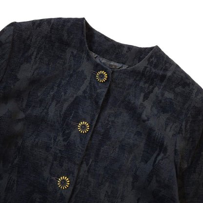 Country Casuals 90s Vintage Black Cotton Button Jacket UK Women's Size 12