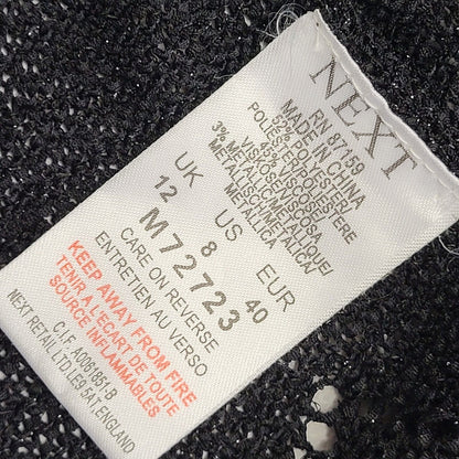 Next Vintage Y2K Black Sparkly Strap Top Womens UK Size 12