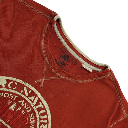 Timberland Red Y2k Parc Nature Crew Neck Sweatshirt Uk Men's Size Small