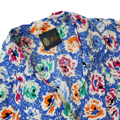 Sixth Sense C&A 80s Vintage Floral Button Up Blouse Women's 10