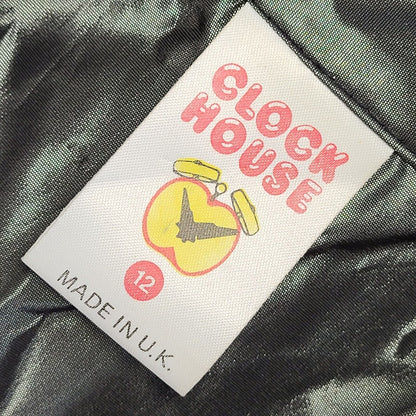 Clock House 90s Vintage Grey Button Dress Jacket Uk Women's Size 12