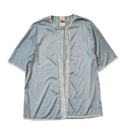 St Michael M&S 70s Vintage Light Blue Night Shirt Women's UK 6 Eu 34