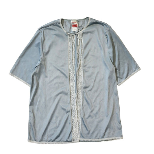 St Michael M&S 70s Vintage Light Blue Night Shirt Women's UK 6 Eu 34
